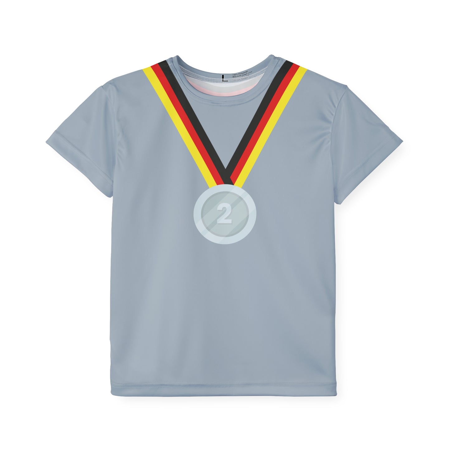 Kids Silber-Medaillen Sport Jersey