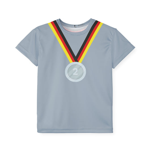 Kids Silber-Medaillen Sport Jersey